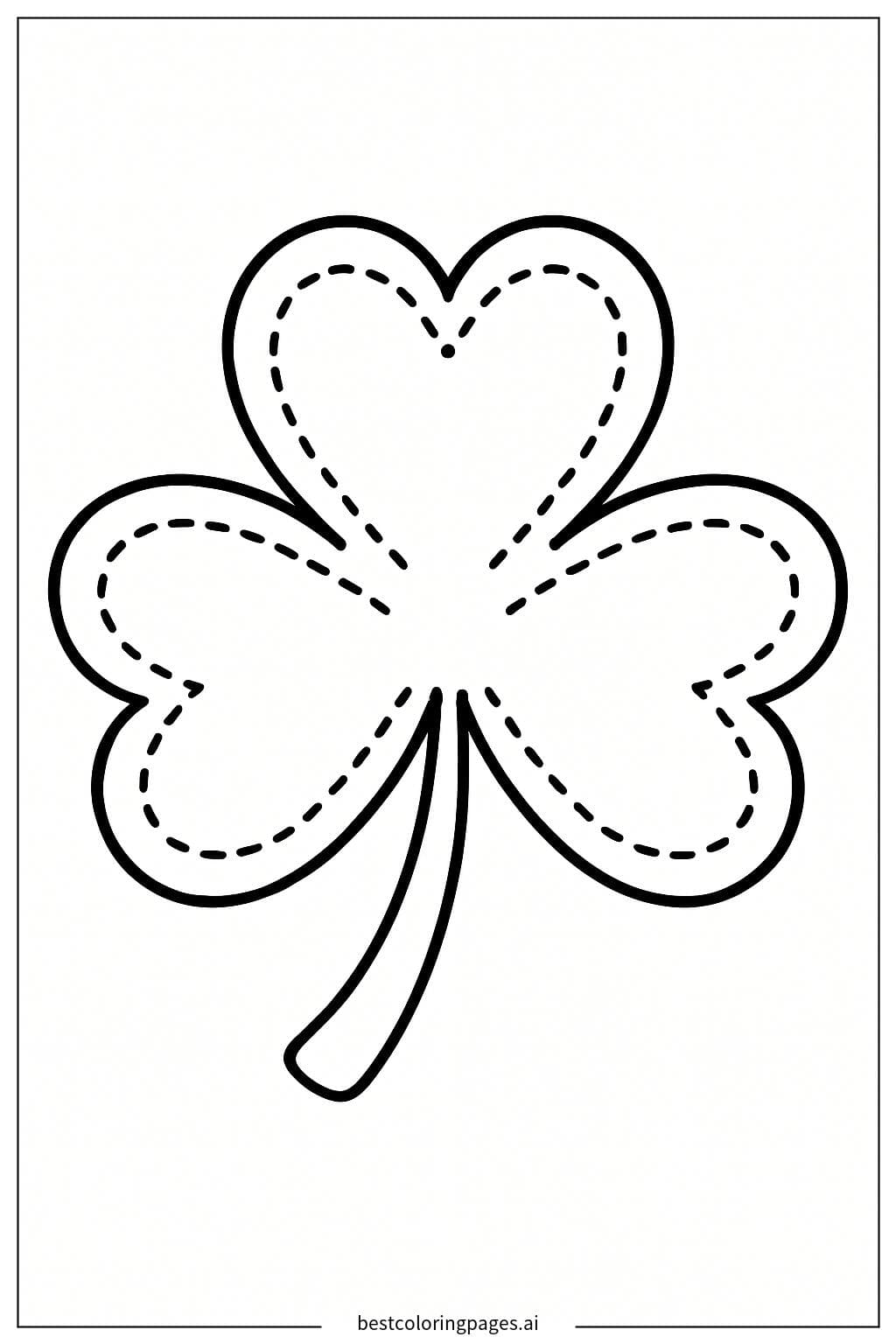 Shamrock with Dotted Borders