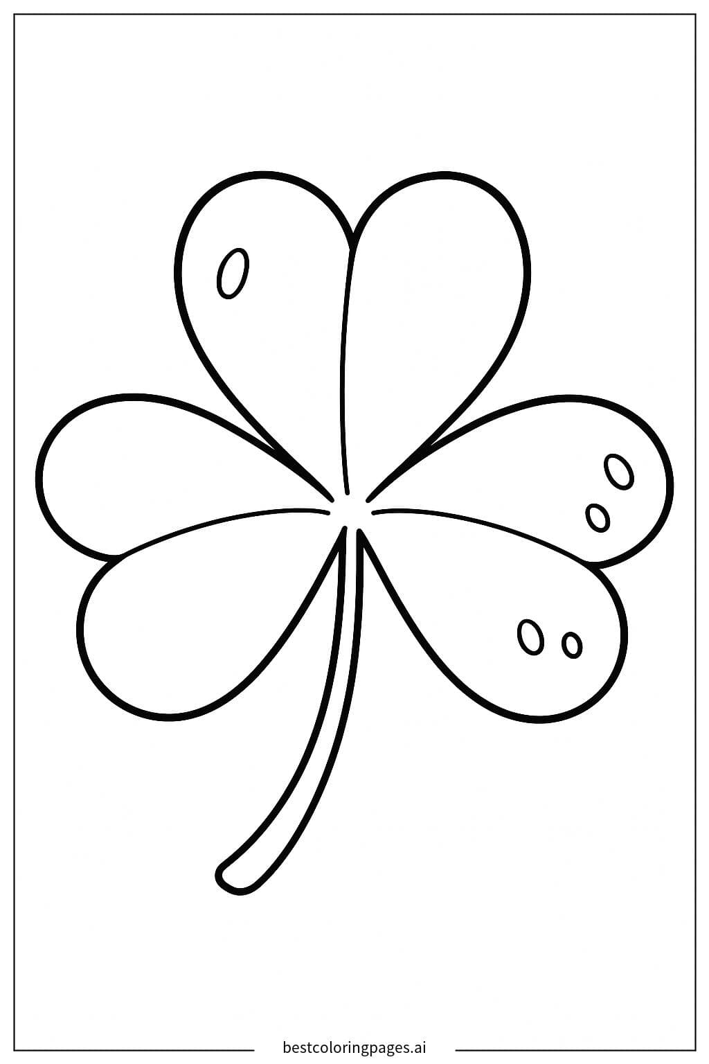 Shamrock with Small Dewdrops