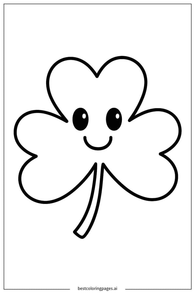 Dibujos de Trébol sonriente para Colorear