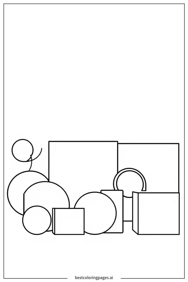 Fun with Shapes and Colors Coloring Pages