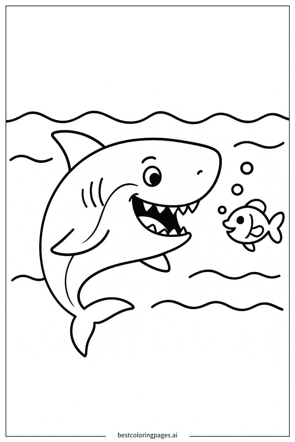 Shark Enjoying a Fish Snack