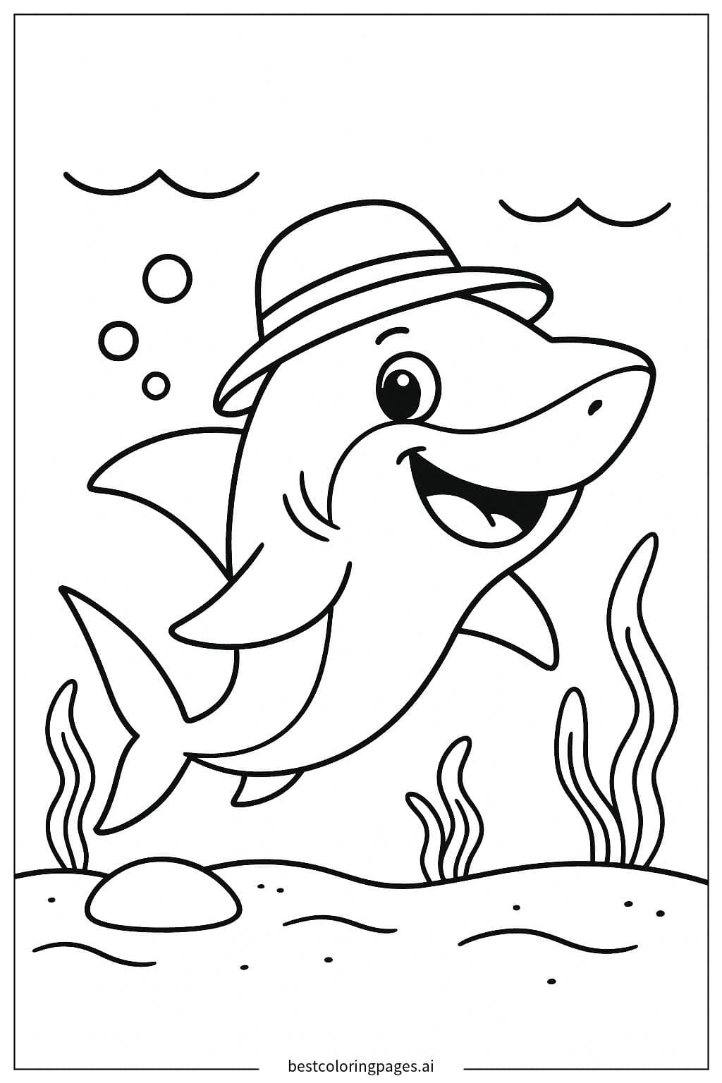 Shark Wearing a Sun Hat