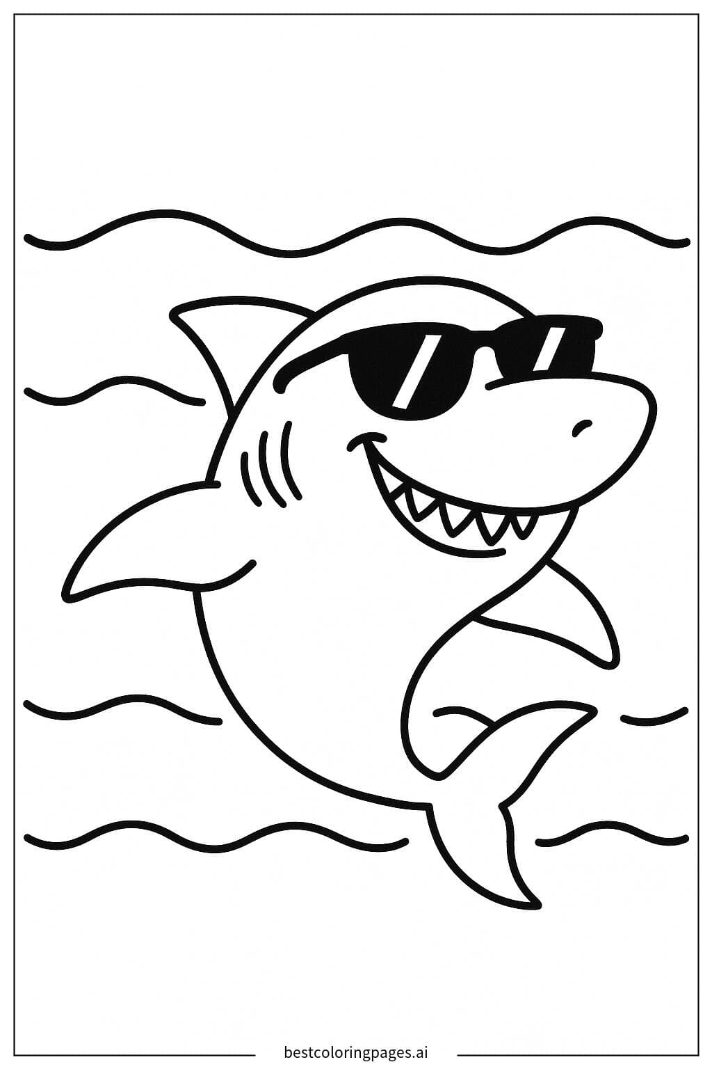 Cool Shark with Sunglasses
