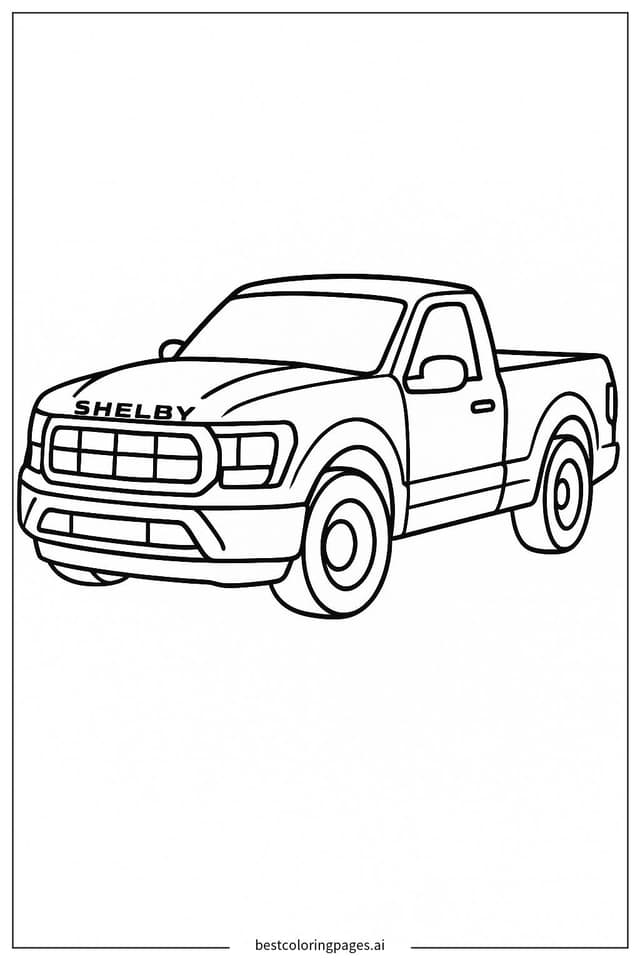 Shelby Truck Parked Coloring Page