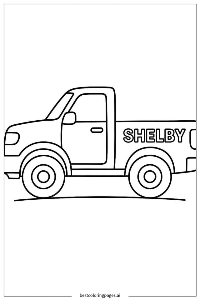 Shelby Truck Coloring Page Coloring Page