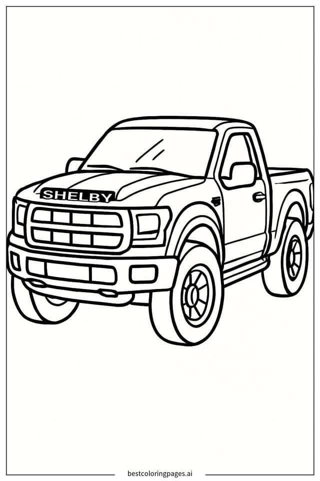 Shelby Truck without a Background Coloring Page