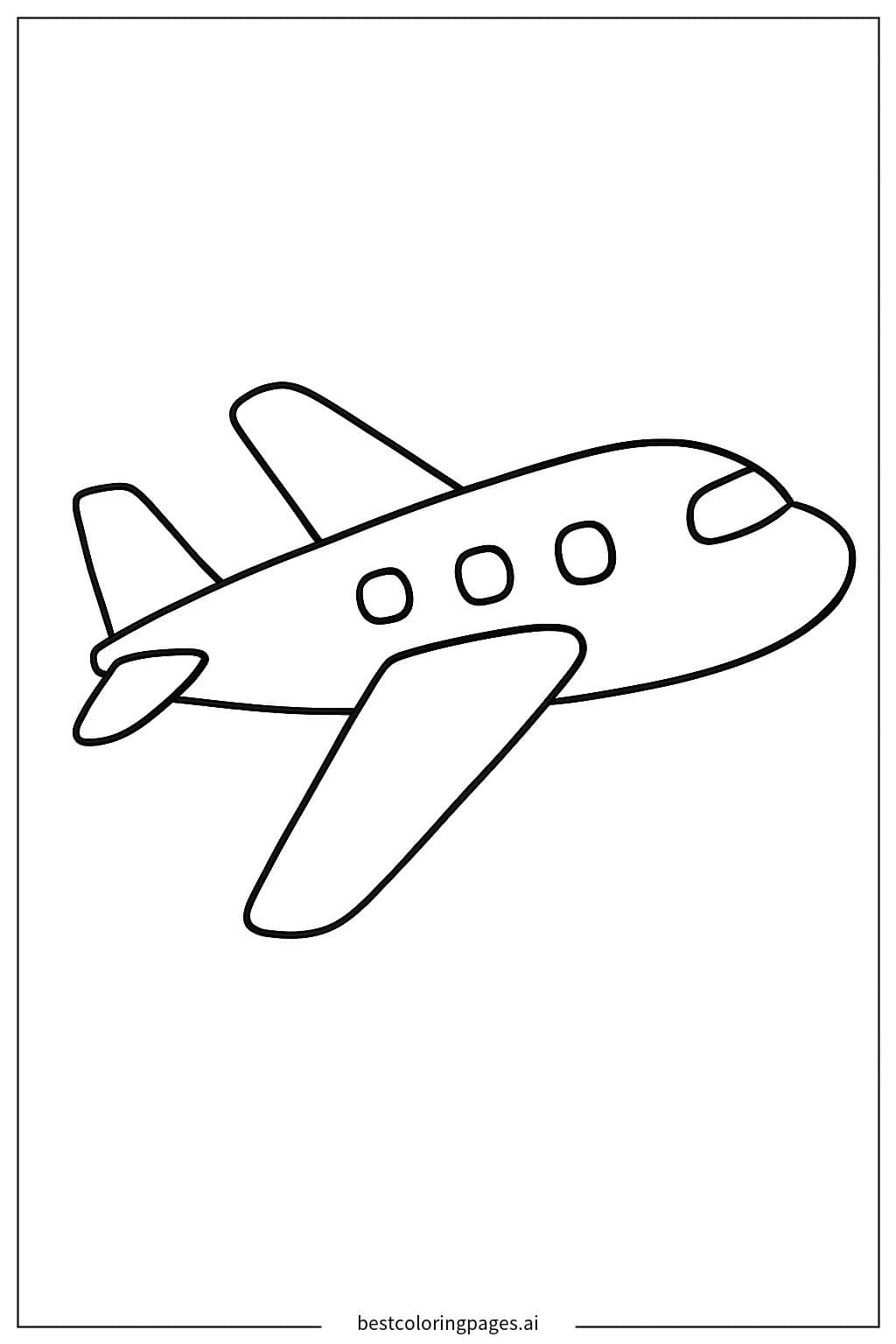 Forma Simples de Avião no Céu