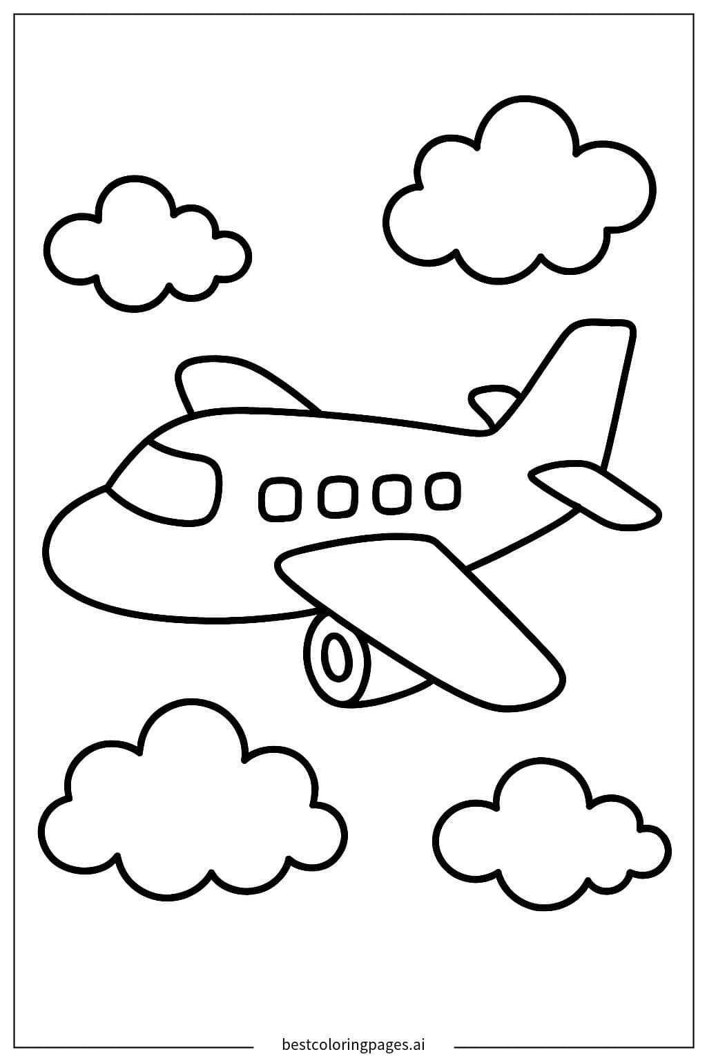 Silhueta Simples de Avião