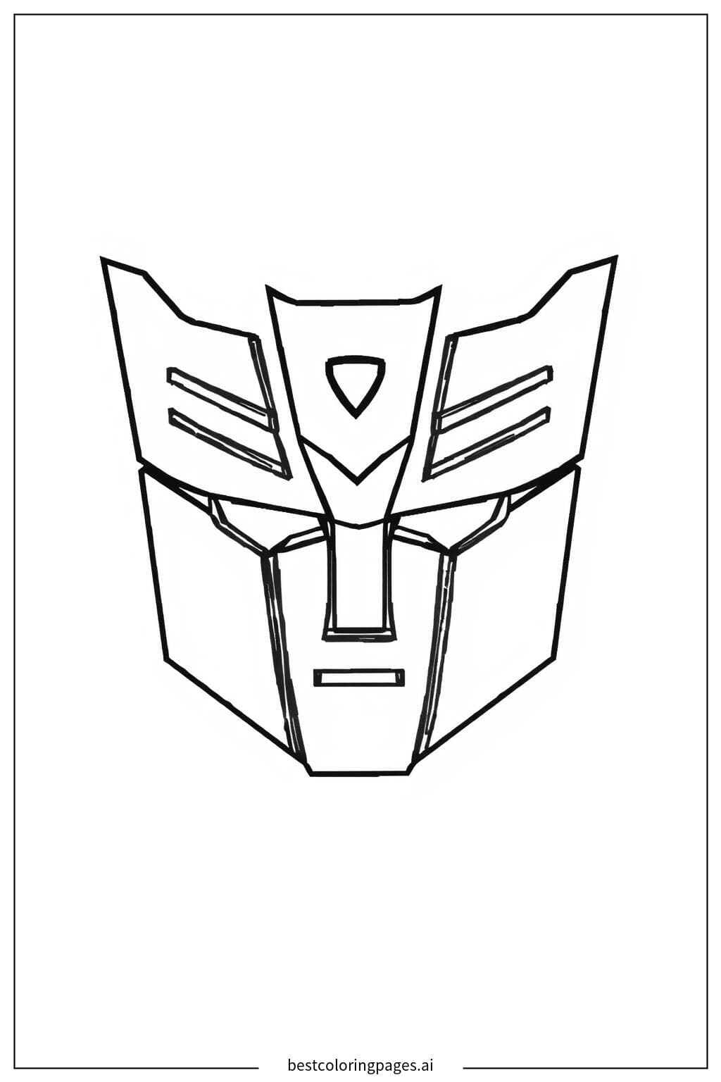 Simple Autobot Logo Coloring Page