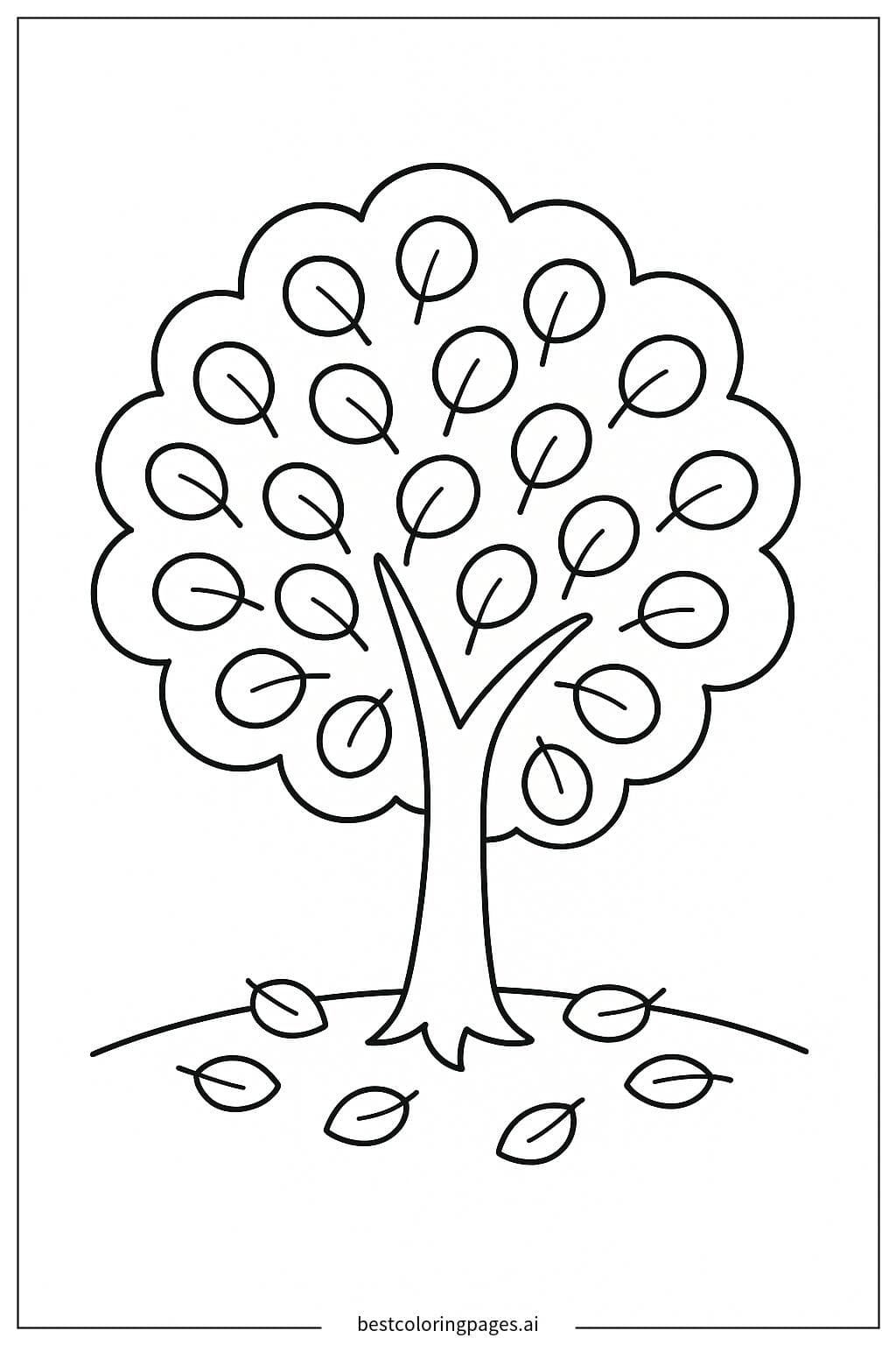 Einfacher Herbstbaum