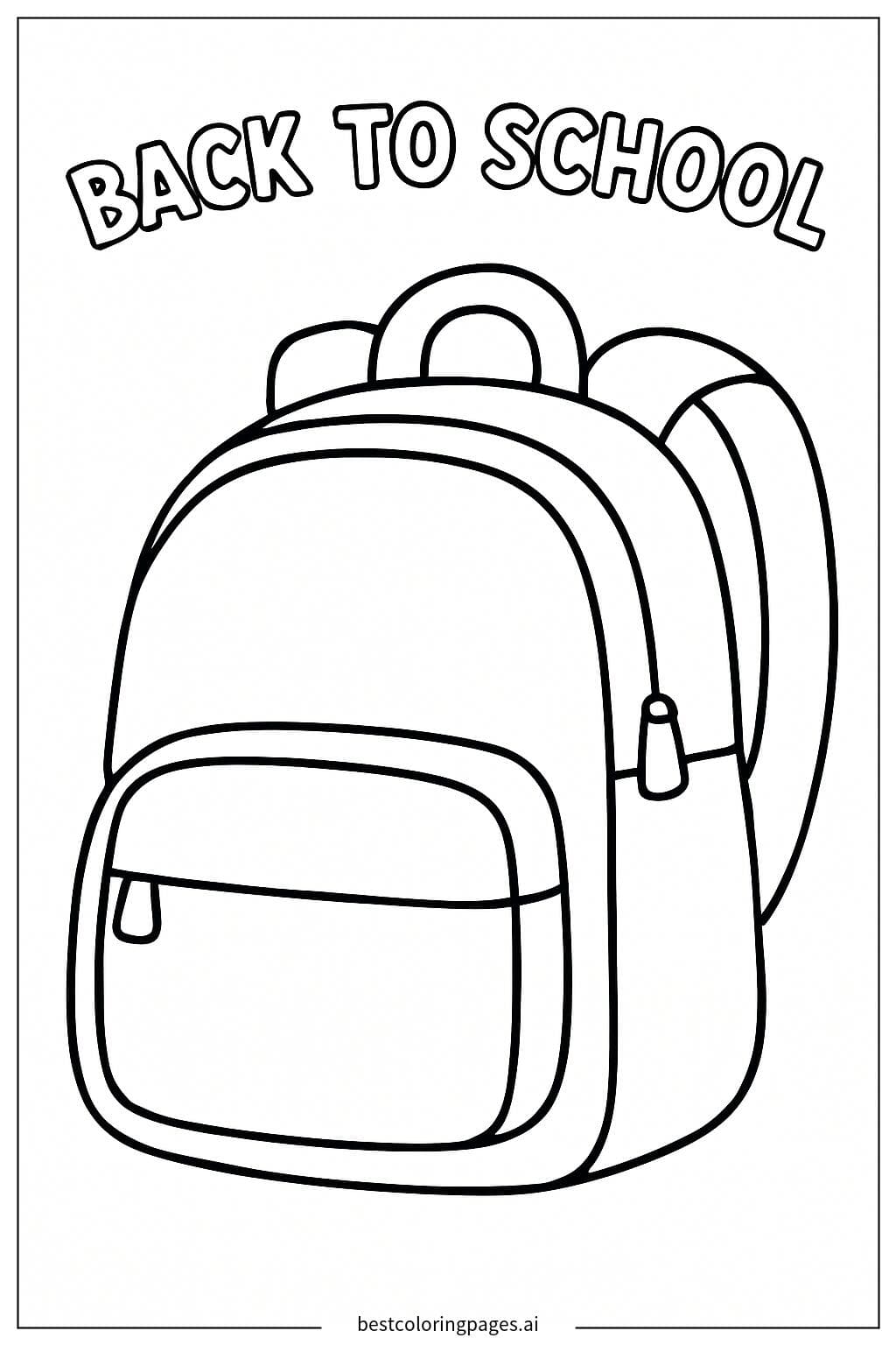 Back to School: Simple Backpack