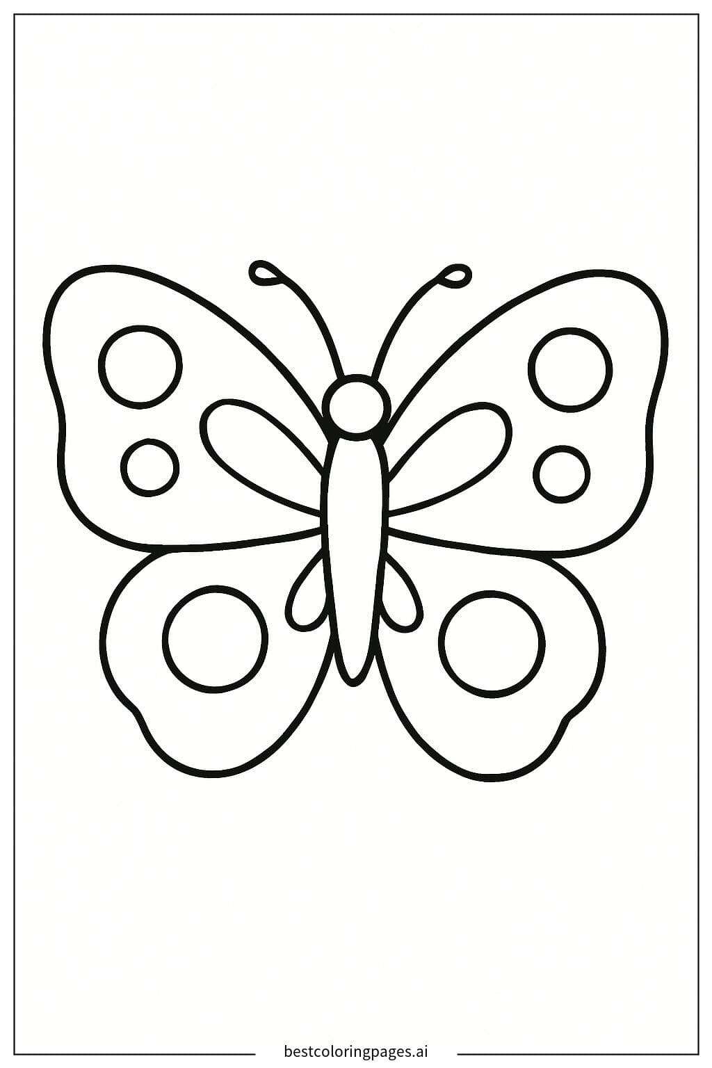 Charming Butterfly Outline