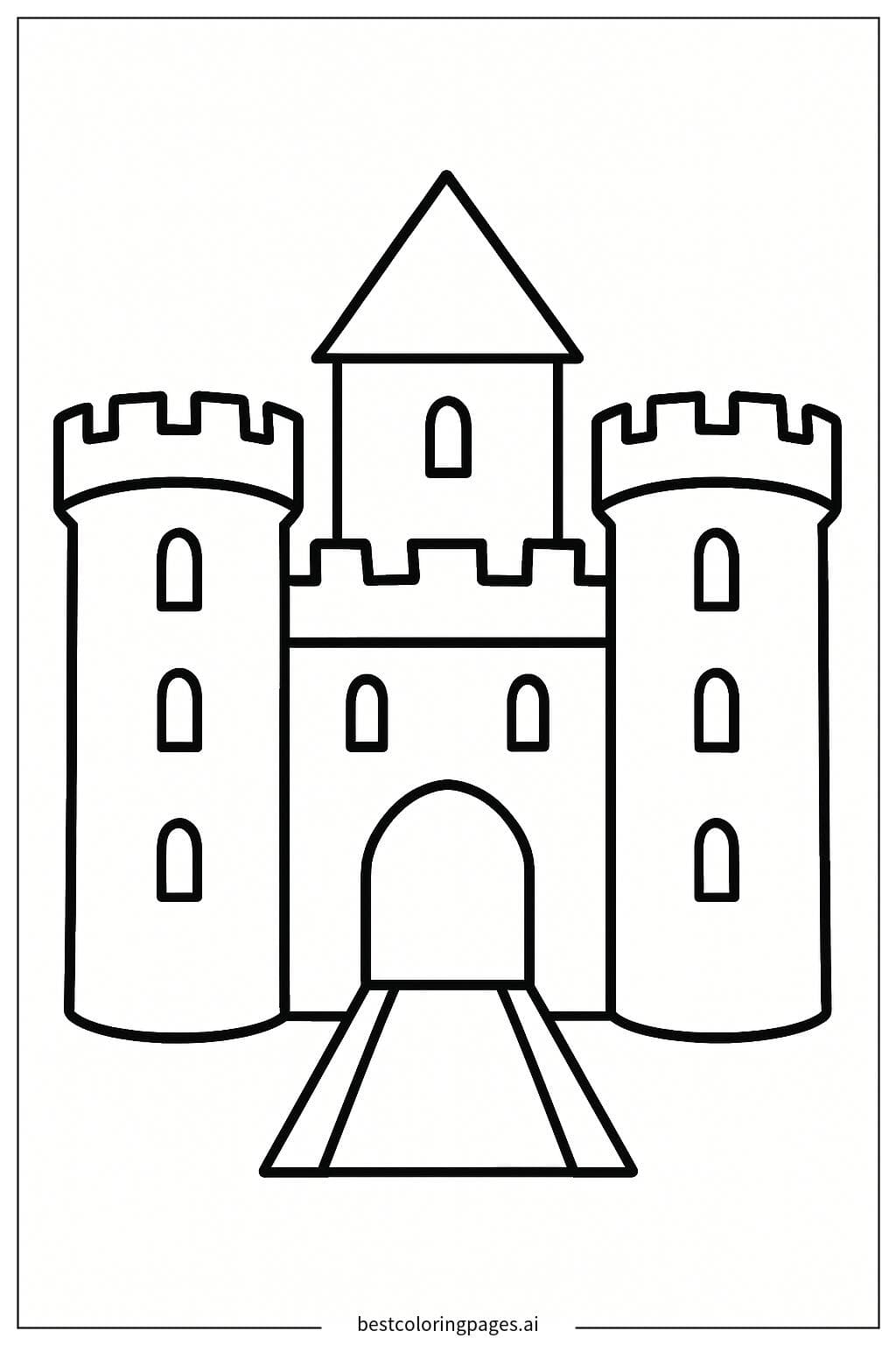 Simple Castle Silhouette