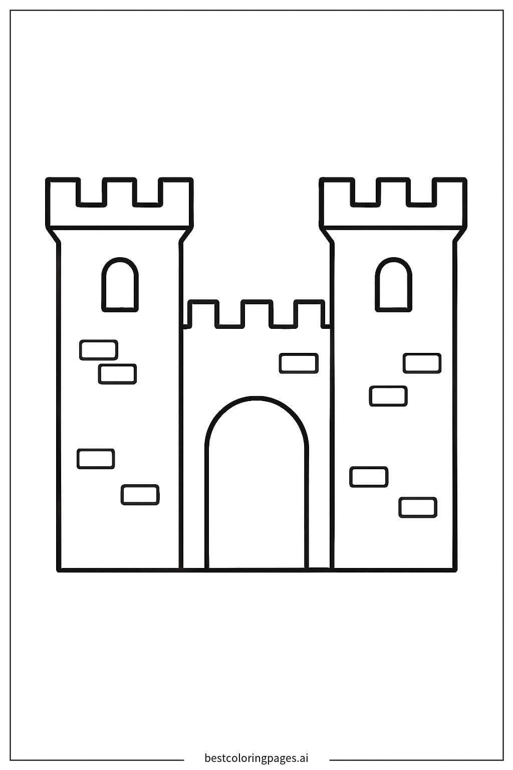 Simple Castle with Majestic Towers