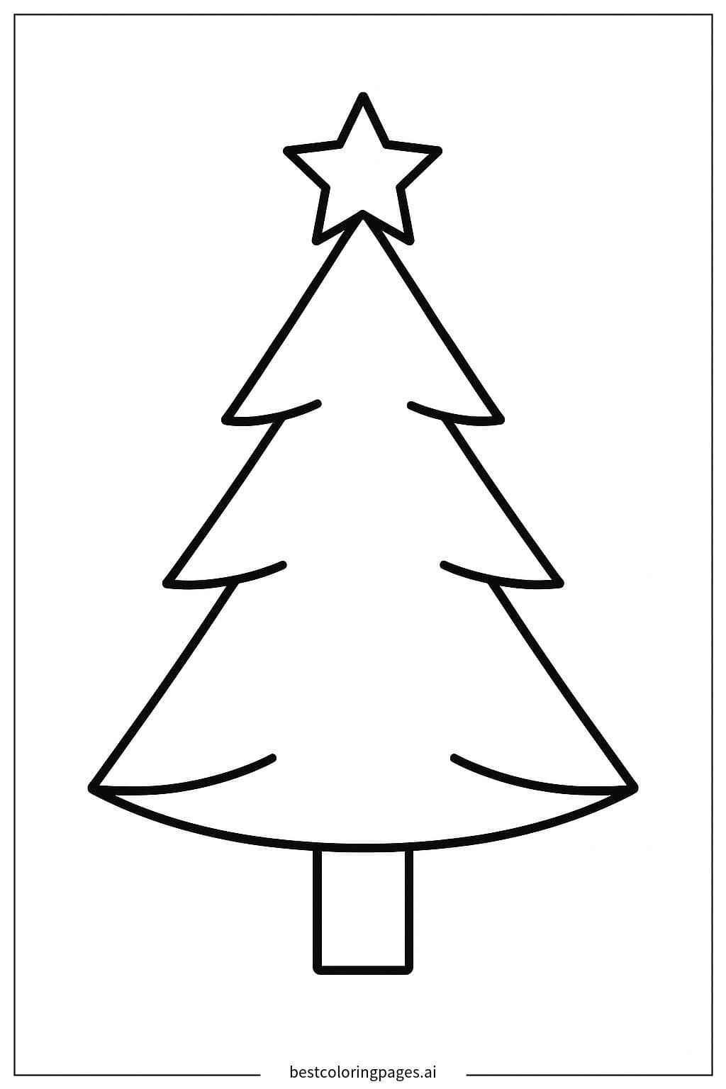 Árvore de Natal Simples com Estrela