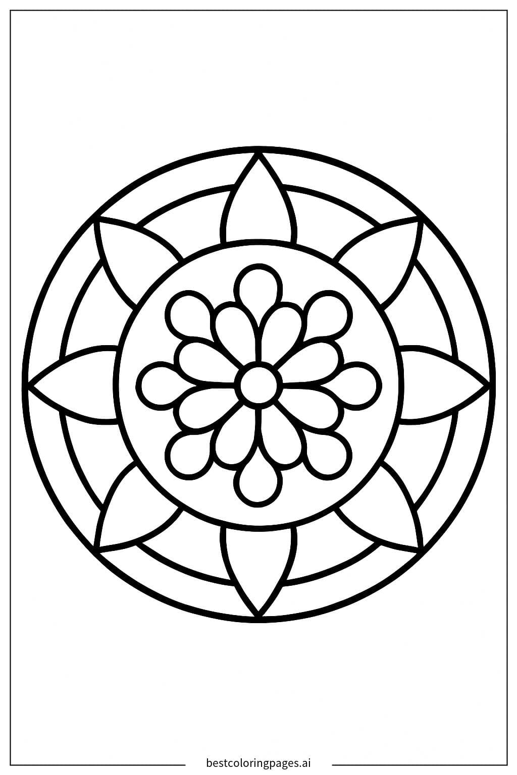 Mandala de Círculo Simple