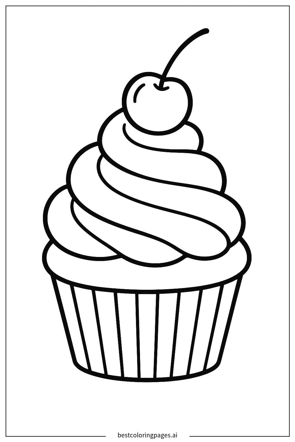 Desenho de Cupcake Simples