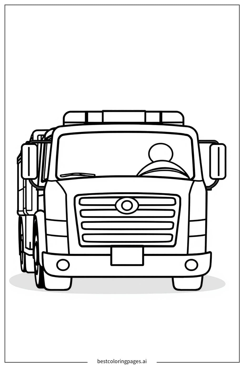 Diseño sencillo de camión de bomberos