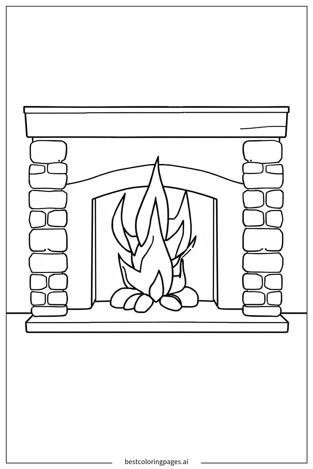 Cozy Fireplace with Dancing Flames
