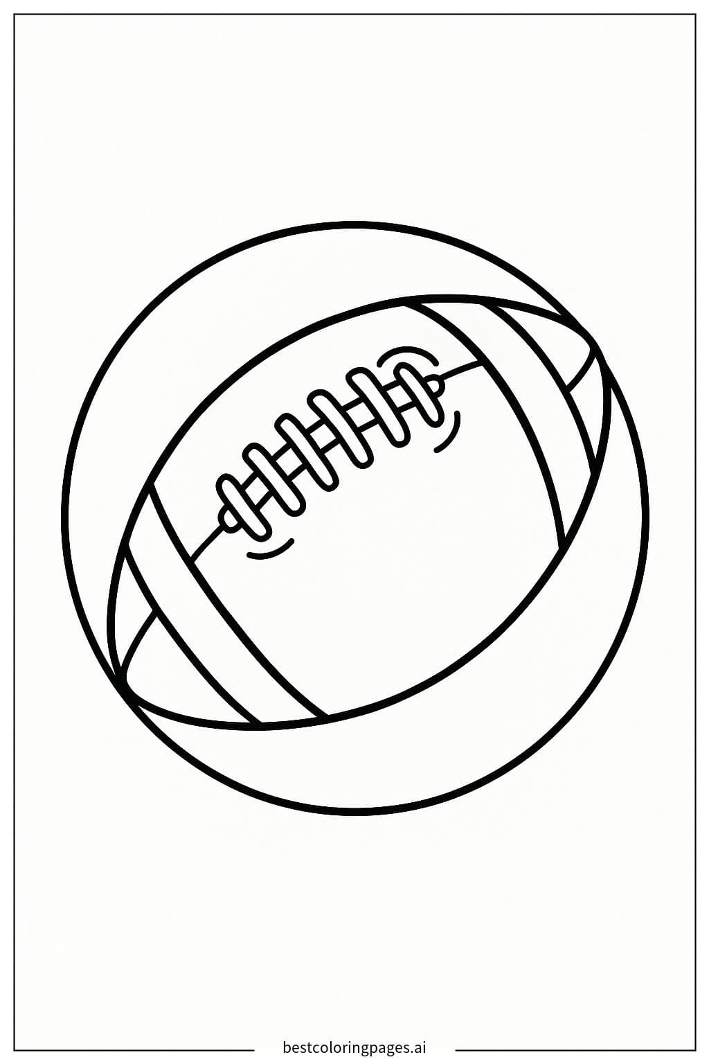 Desenho Simples de Bola de Futebol Americano