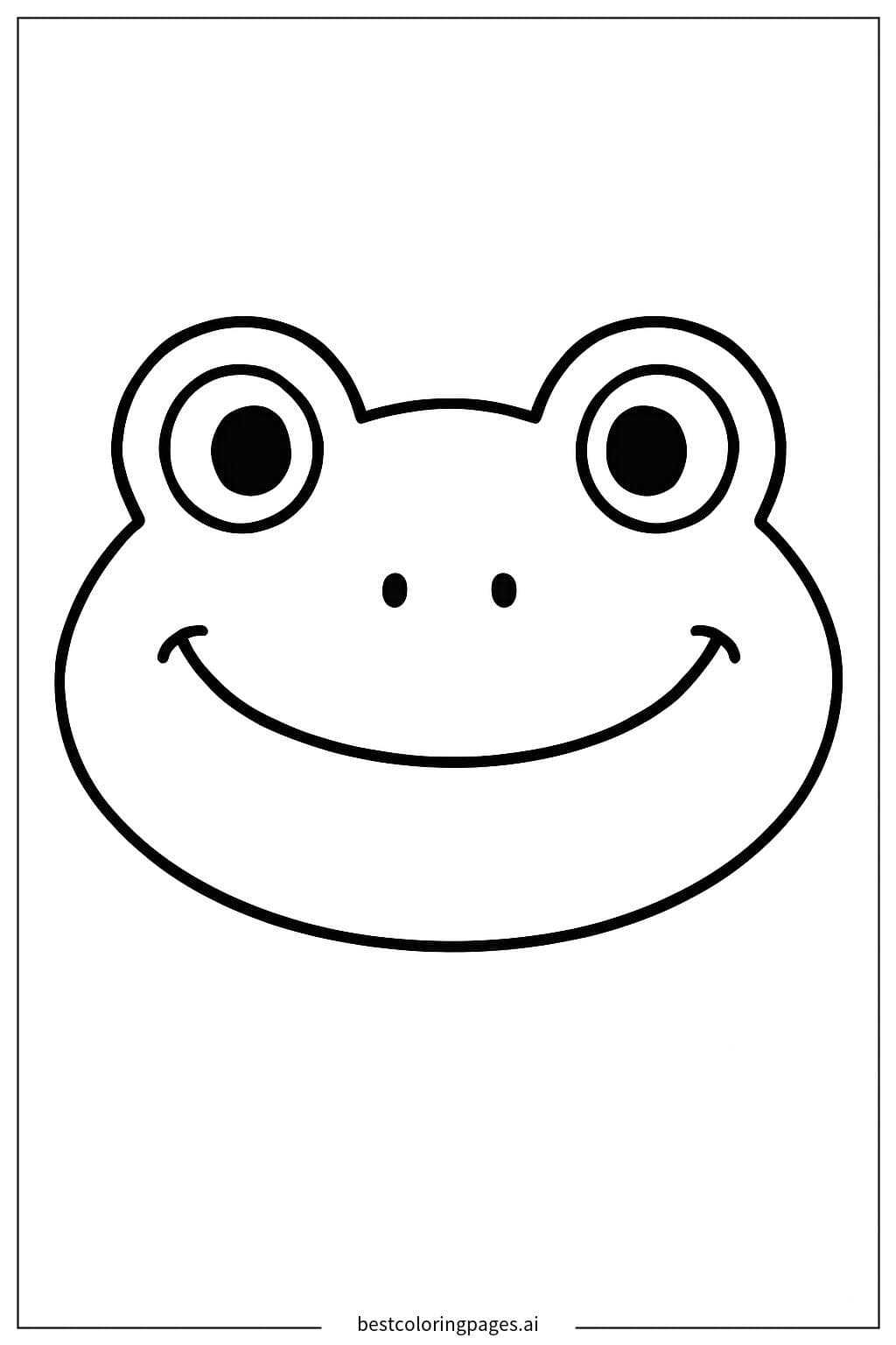 Простое изображение мордочки лягушки крупным планом