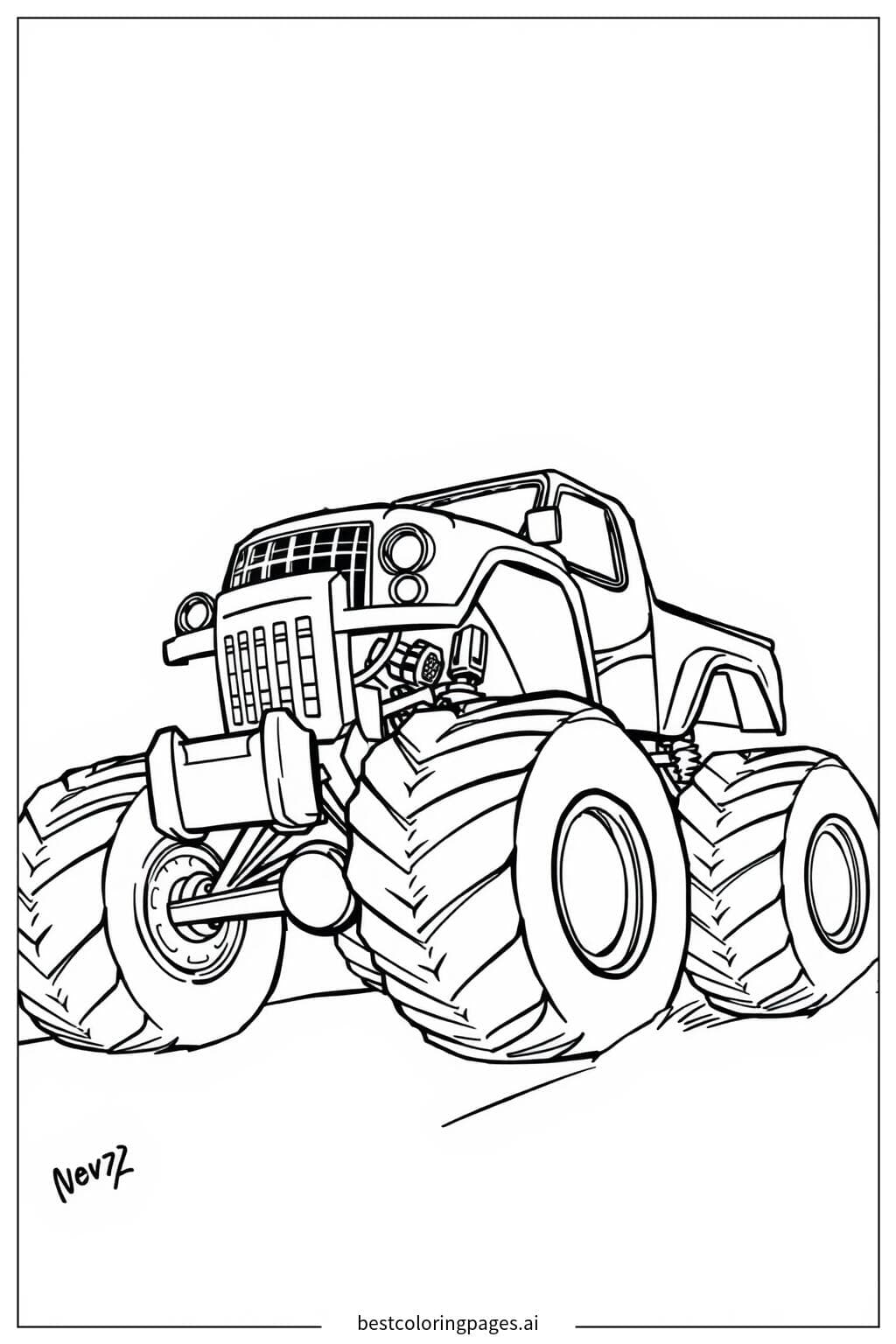 Einfacher Monstertruck in Aktion