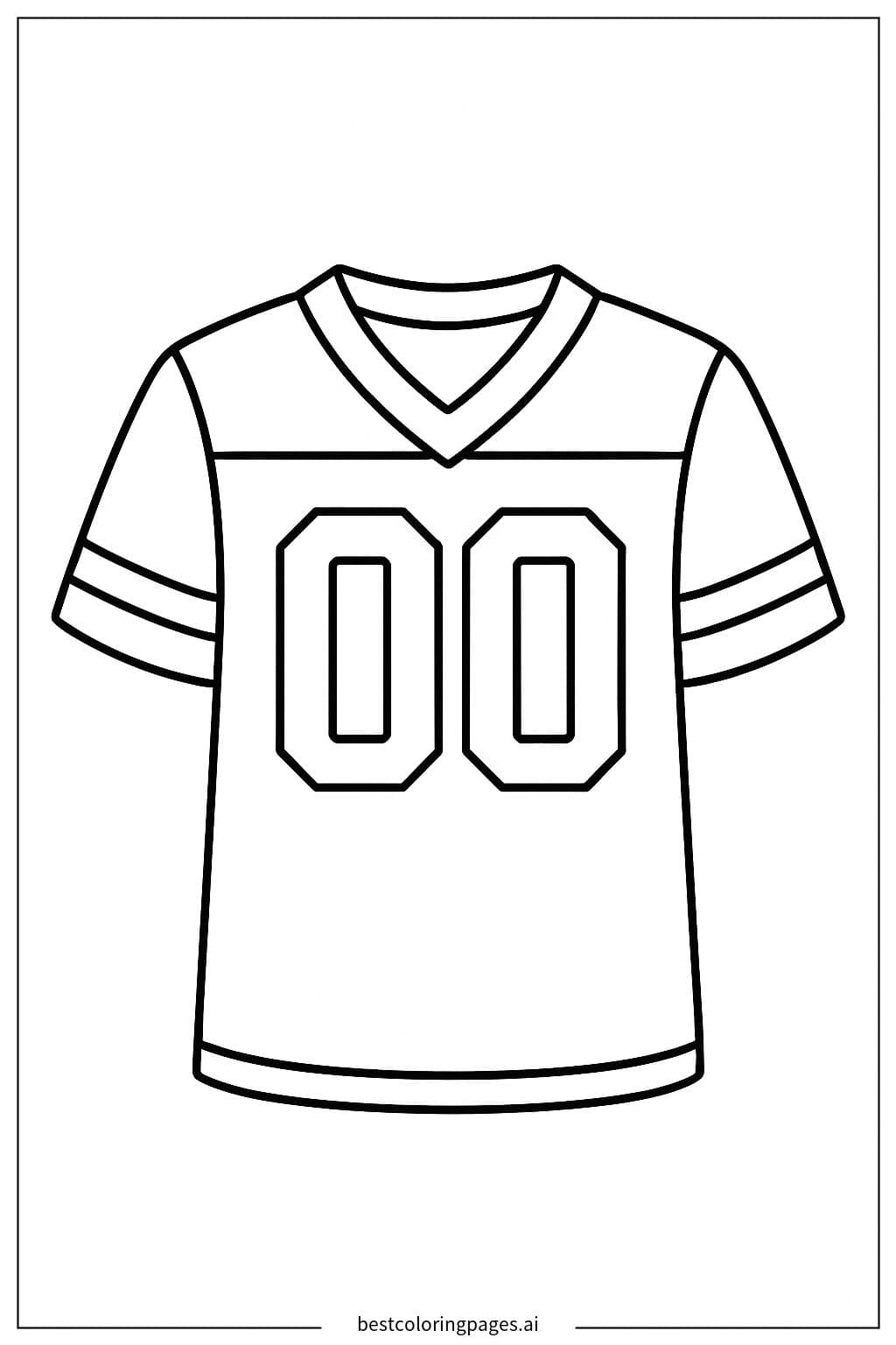 Desenho de uma Camiseta de Futebol Americano para Colorir