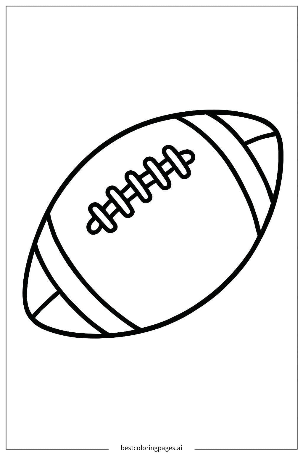 Desenho de uma Bola de Futebol Americano para Colorir