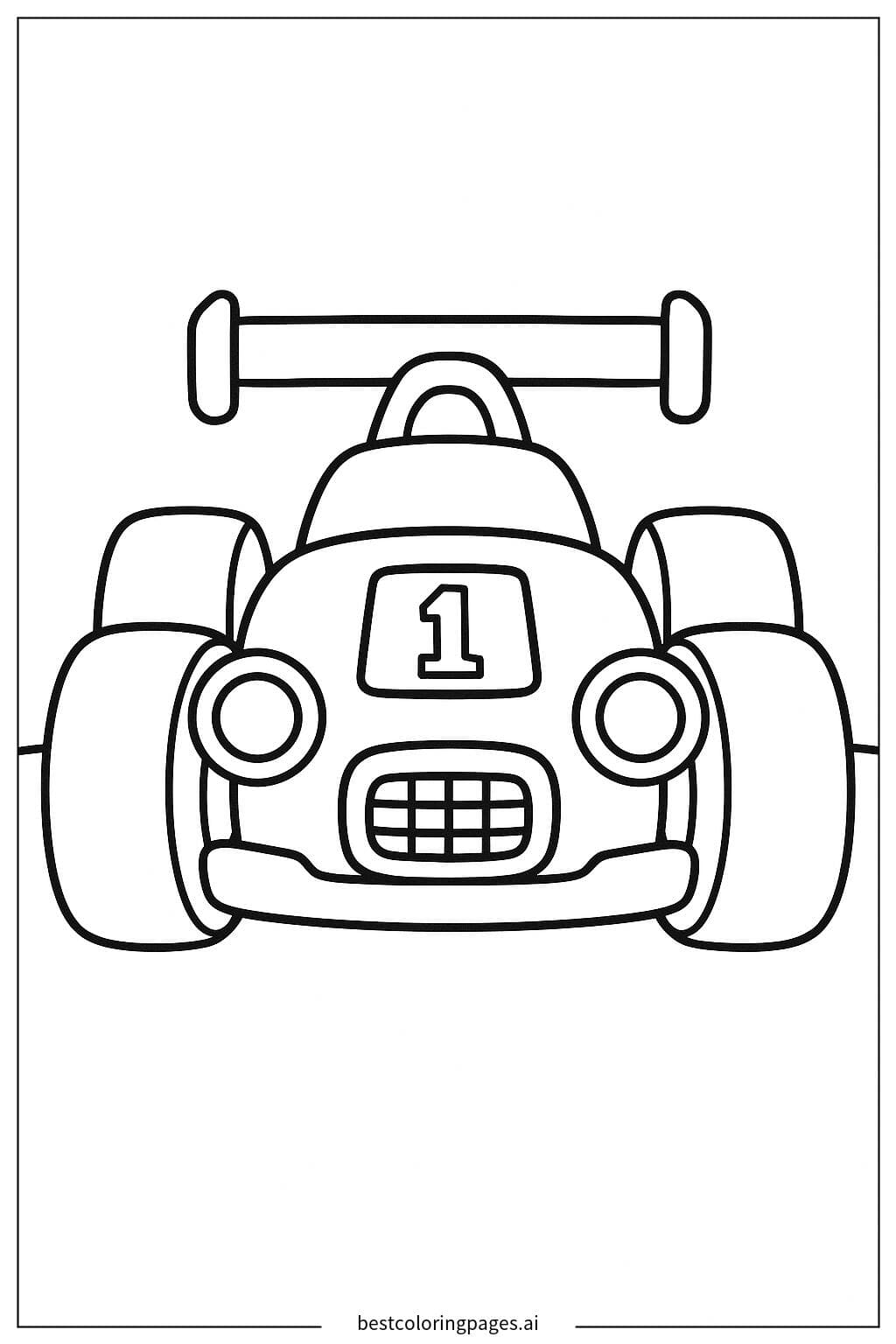 Simple Race Car Front View