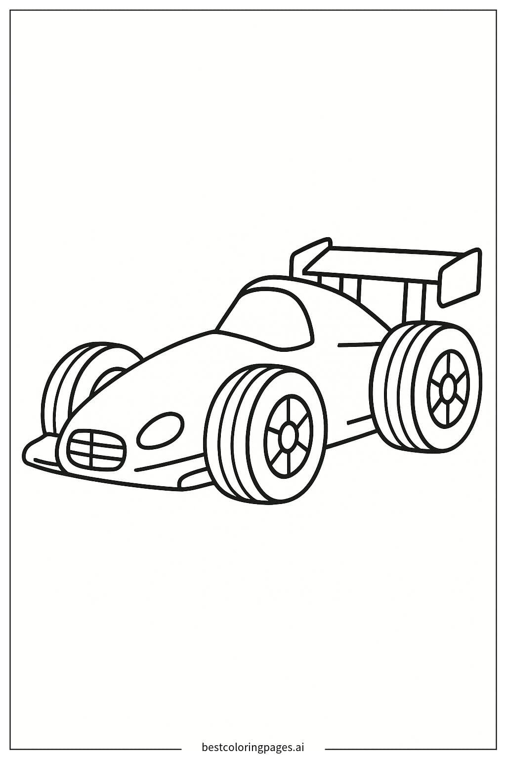 Simple Race Car Coloring Page Coloring Page