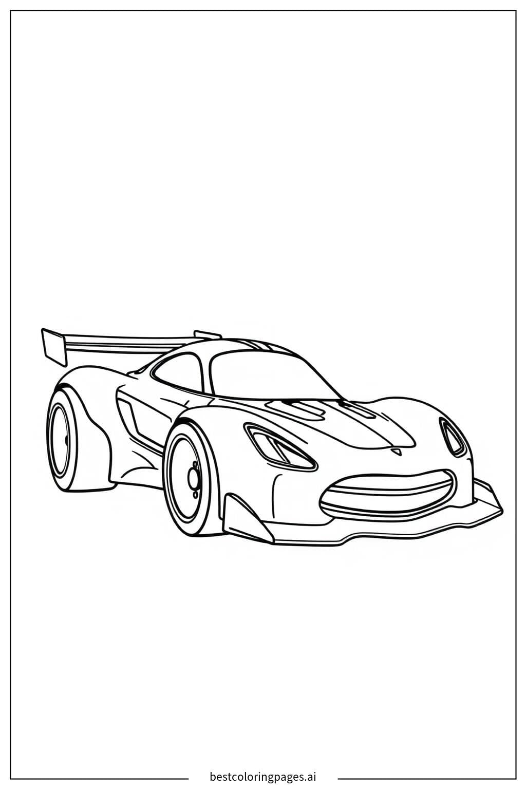 Exciting Racing Car Profile Coloring Page