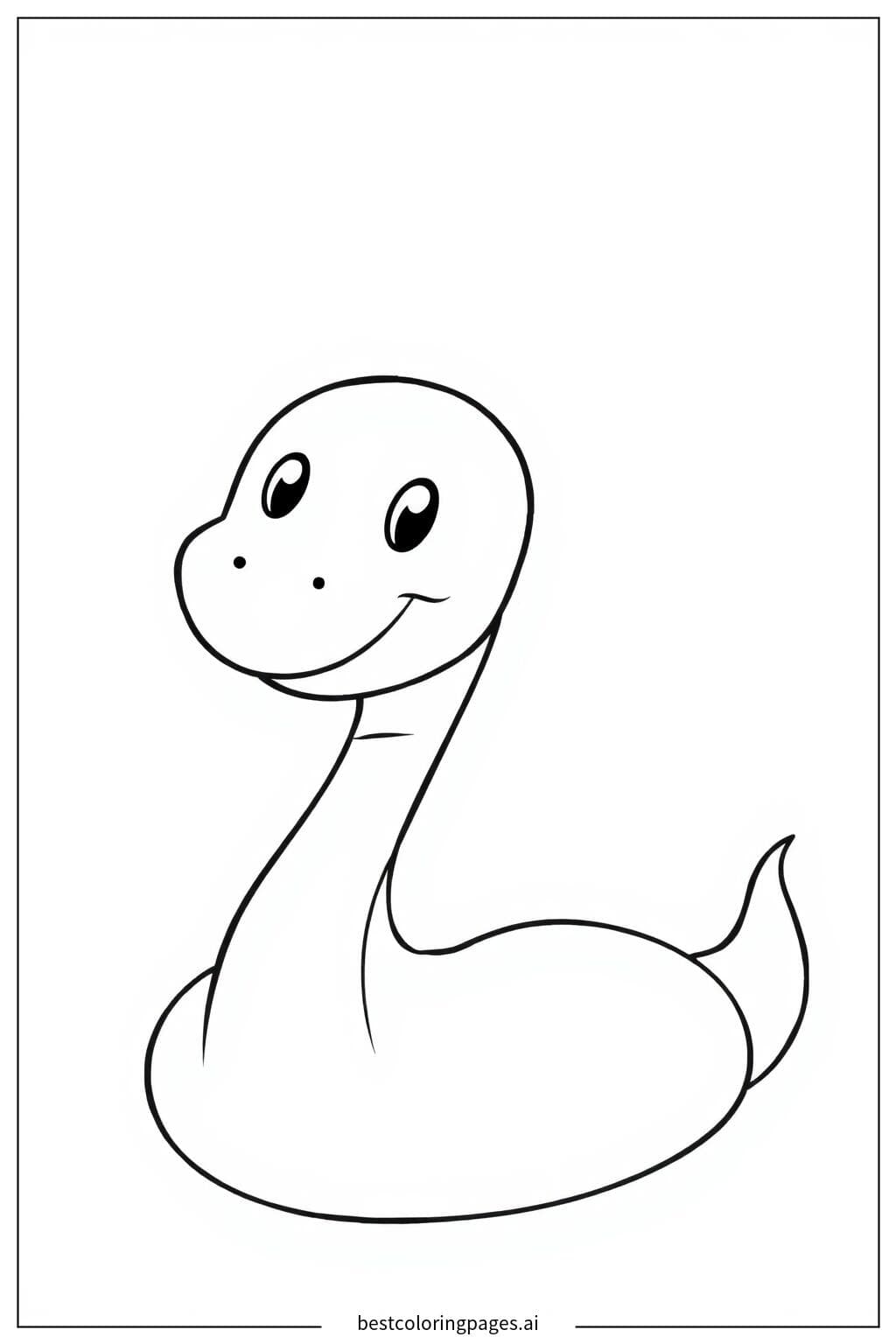 Charming Snake Coloring Page