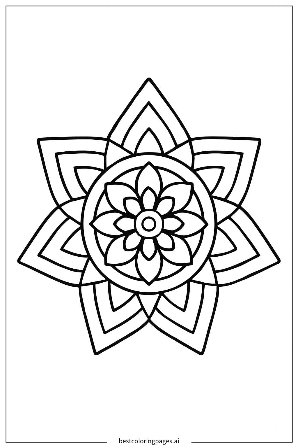 Mandala de Estrella Simple