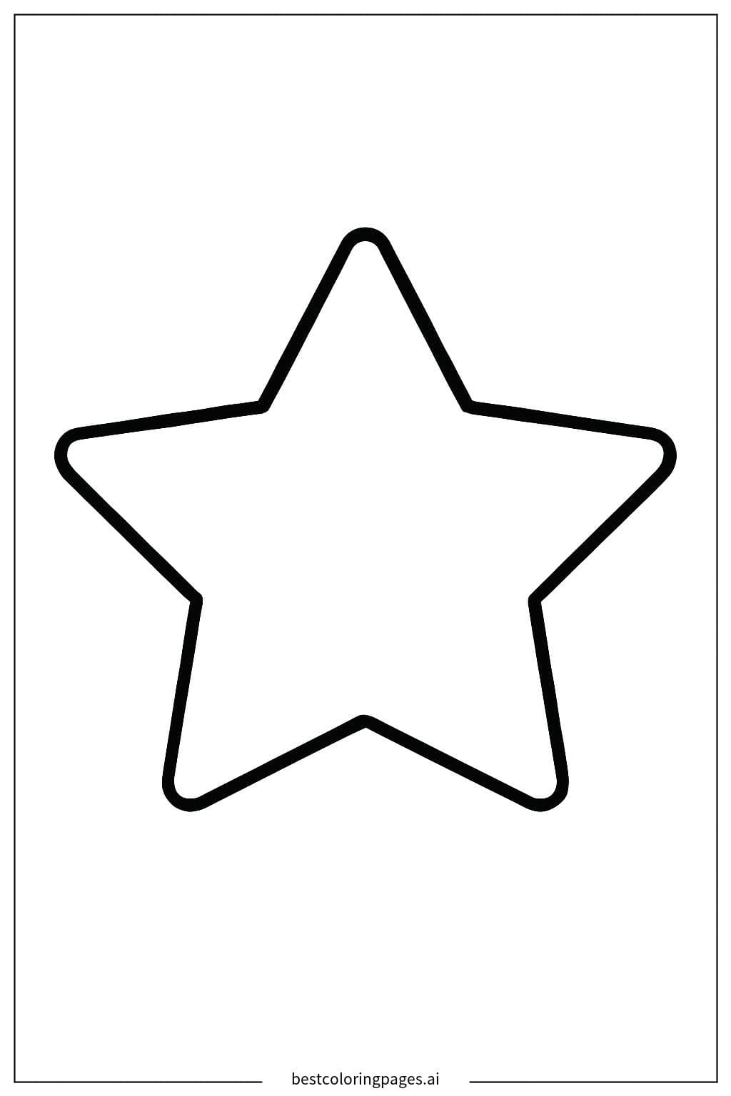 Bold and Simple Star Outline
