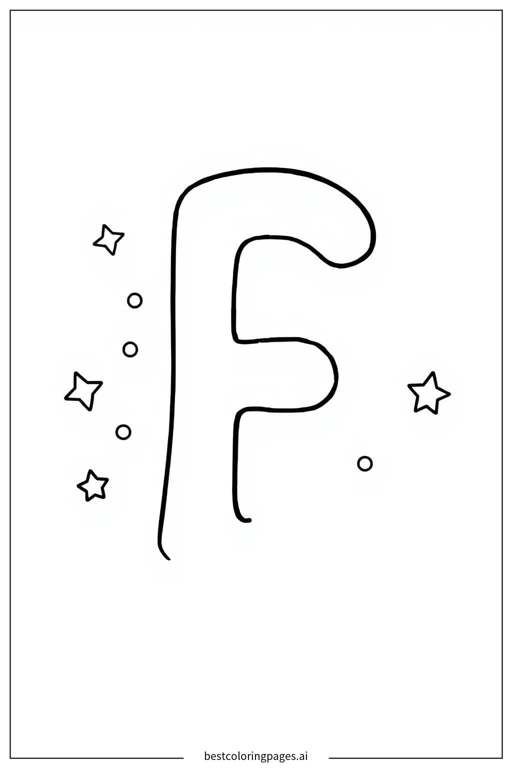 Einzelner Buchstabe F - Ausmalbilder