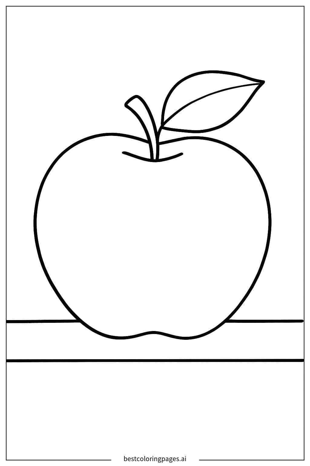 Manzana sobre la mesa