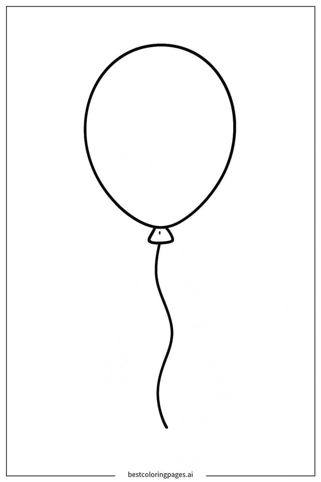 Dibujos de Globo flotante en el aire para Colorear