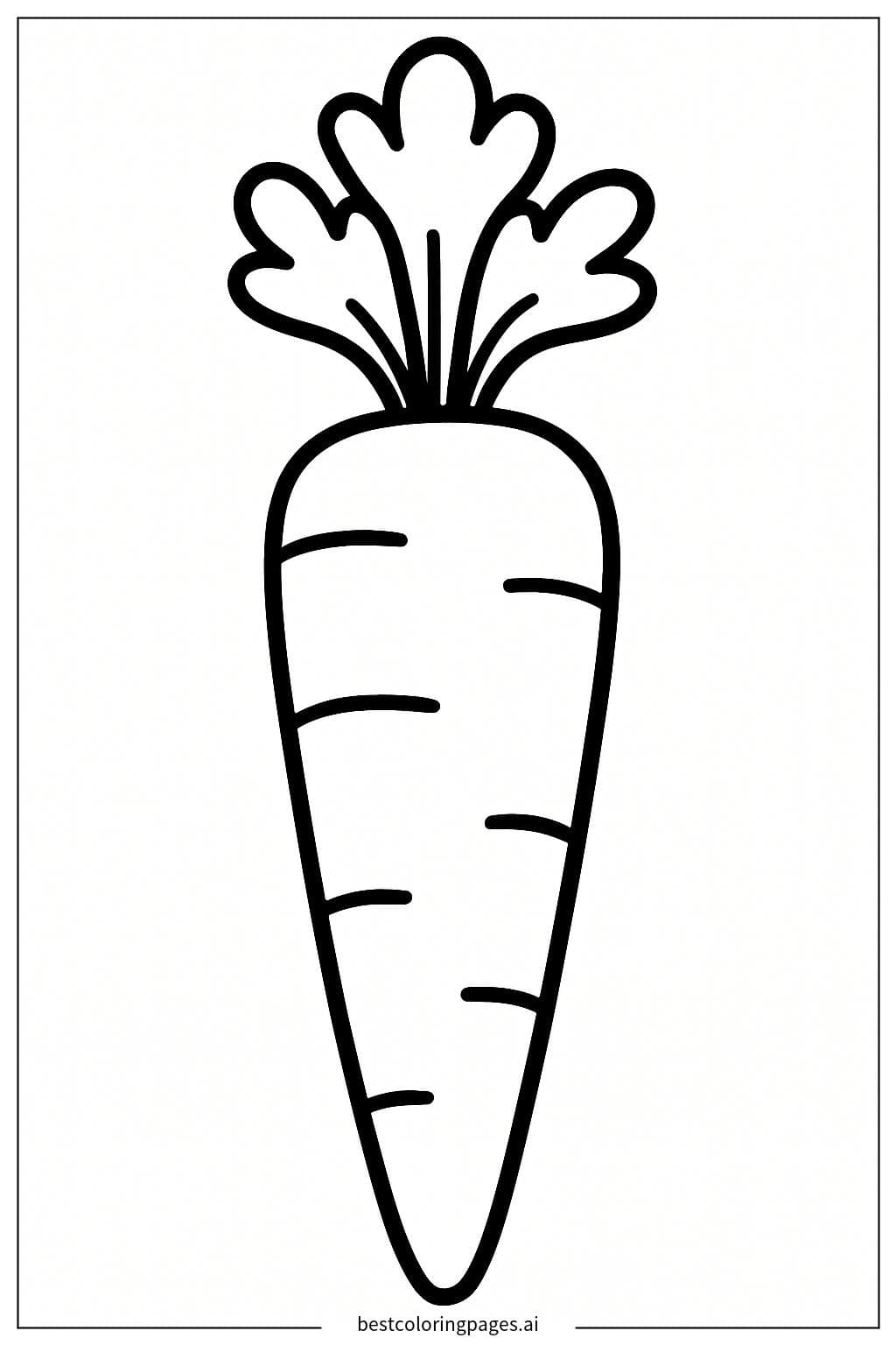 Single Carrot Coloring Page Coloring Page