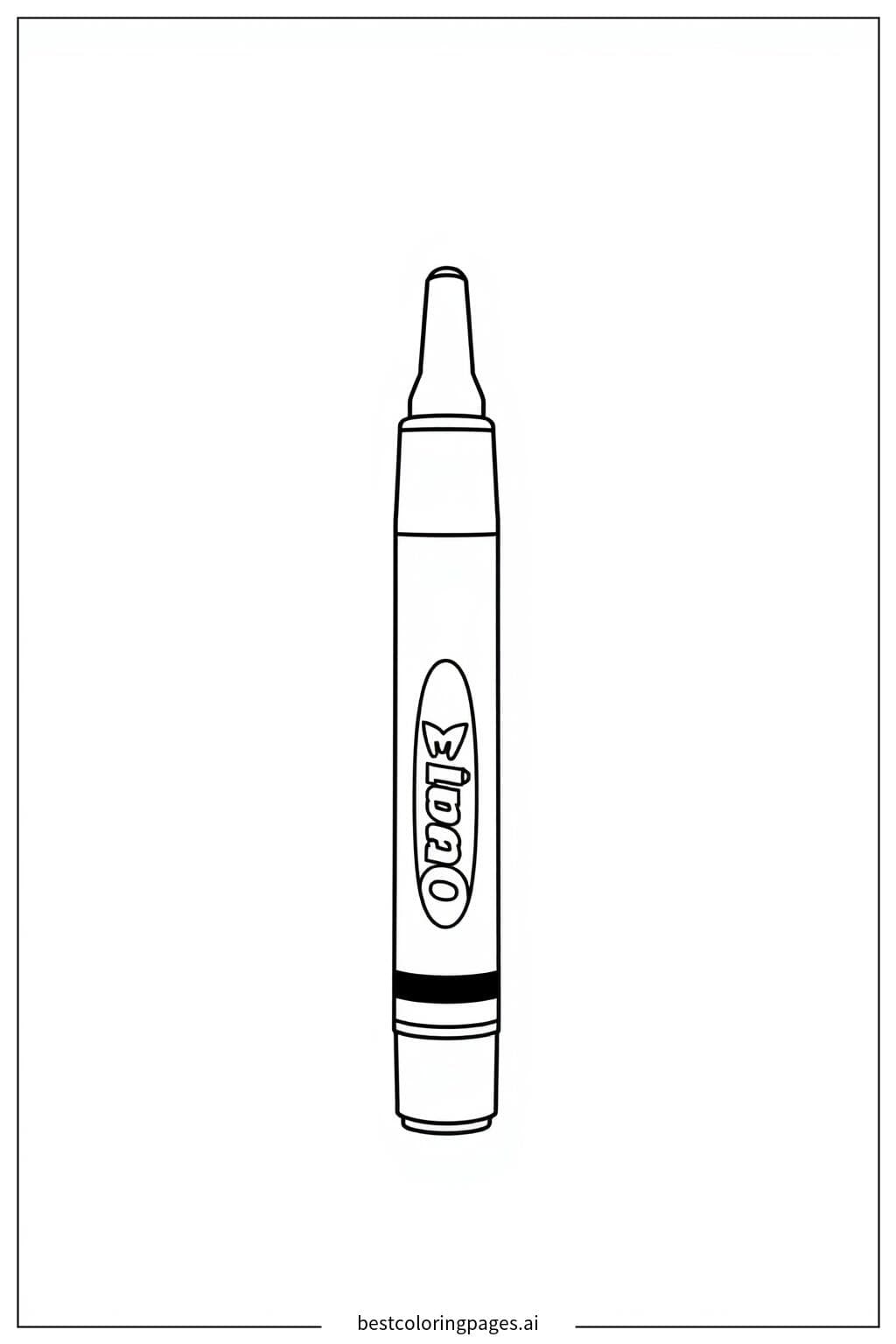 Marcador Crayola en posición vertical