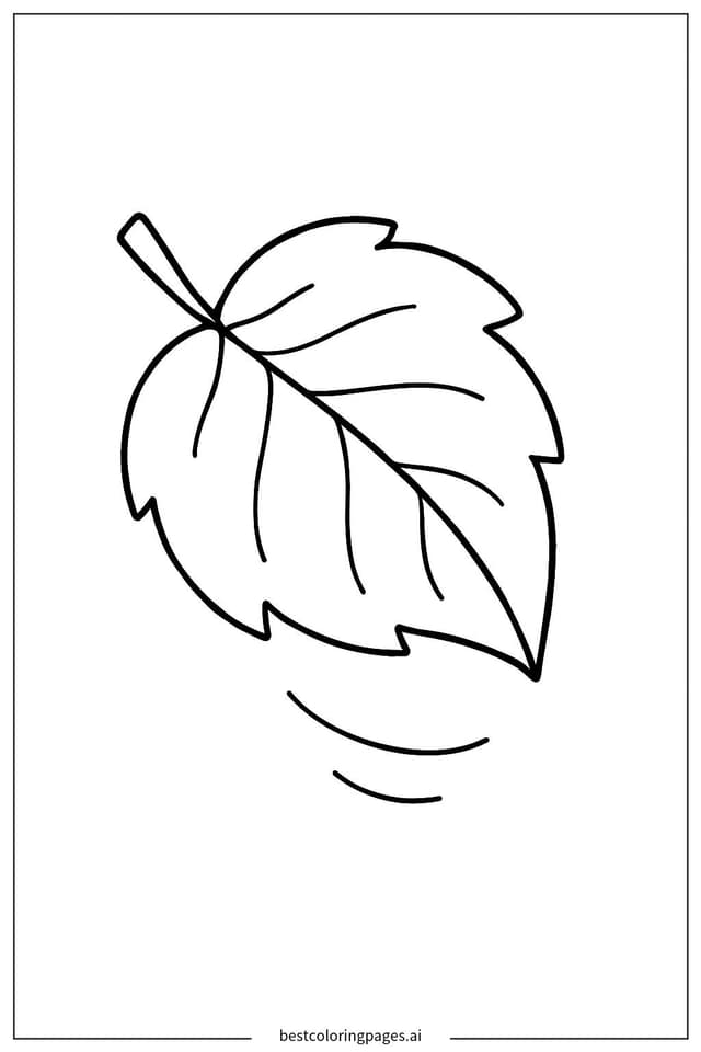 Einzelnes fallendes Blatt Ausmalbilder