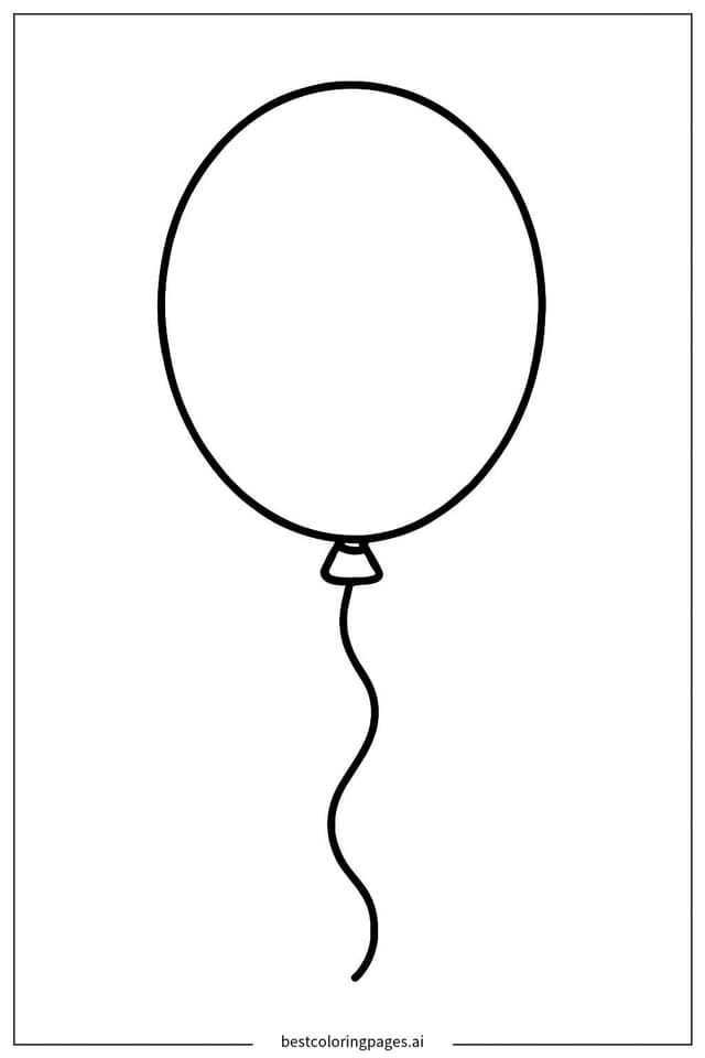 Dibujos de Globo flotante único para Colorear