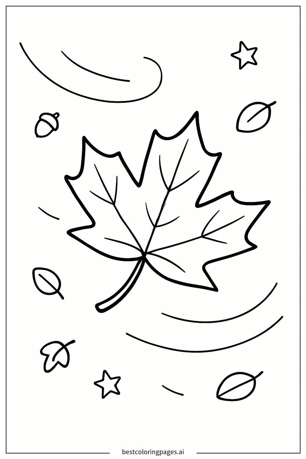 Graceful Autumn Leaf Drift