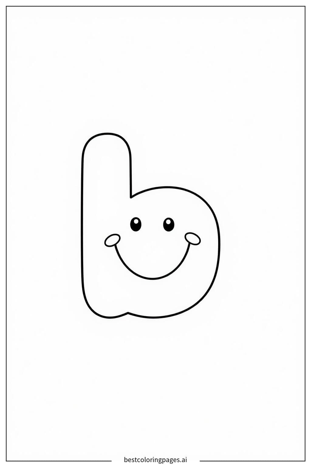 Letter 'B' with a Smiley Face