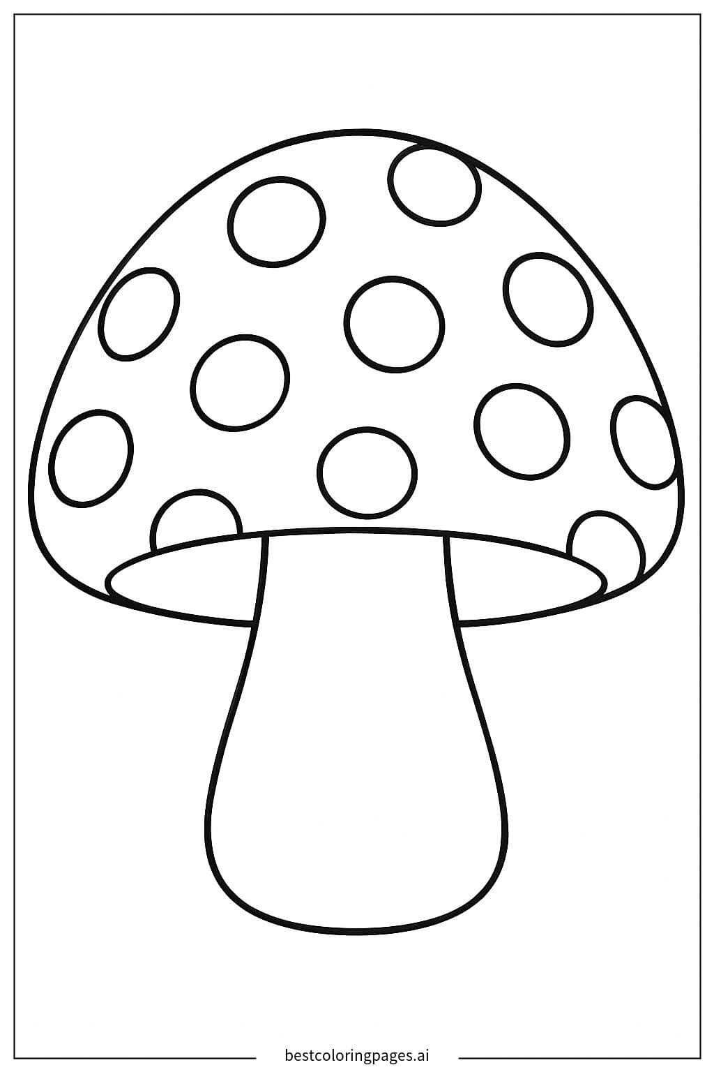 Whimsical Polka-Dotted Mushroom