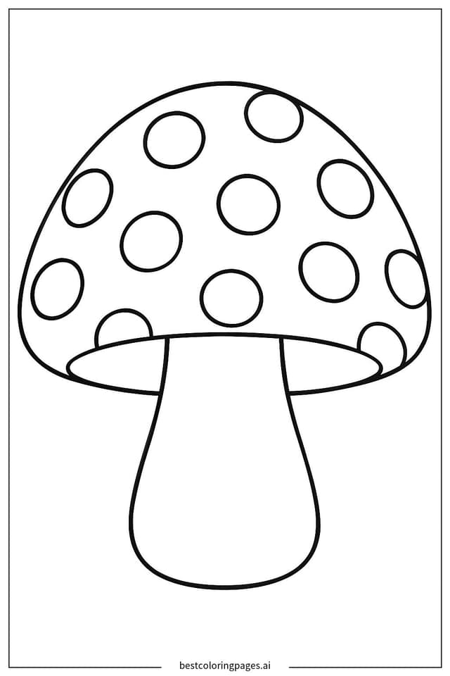 Dibujos de Hongo con lunares para Colorear