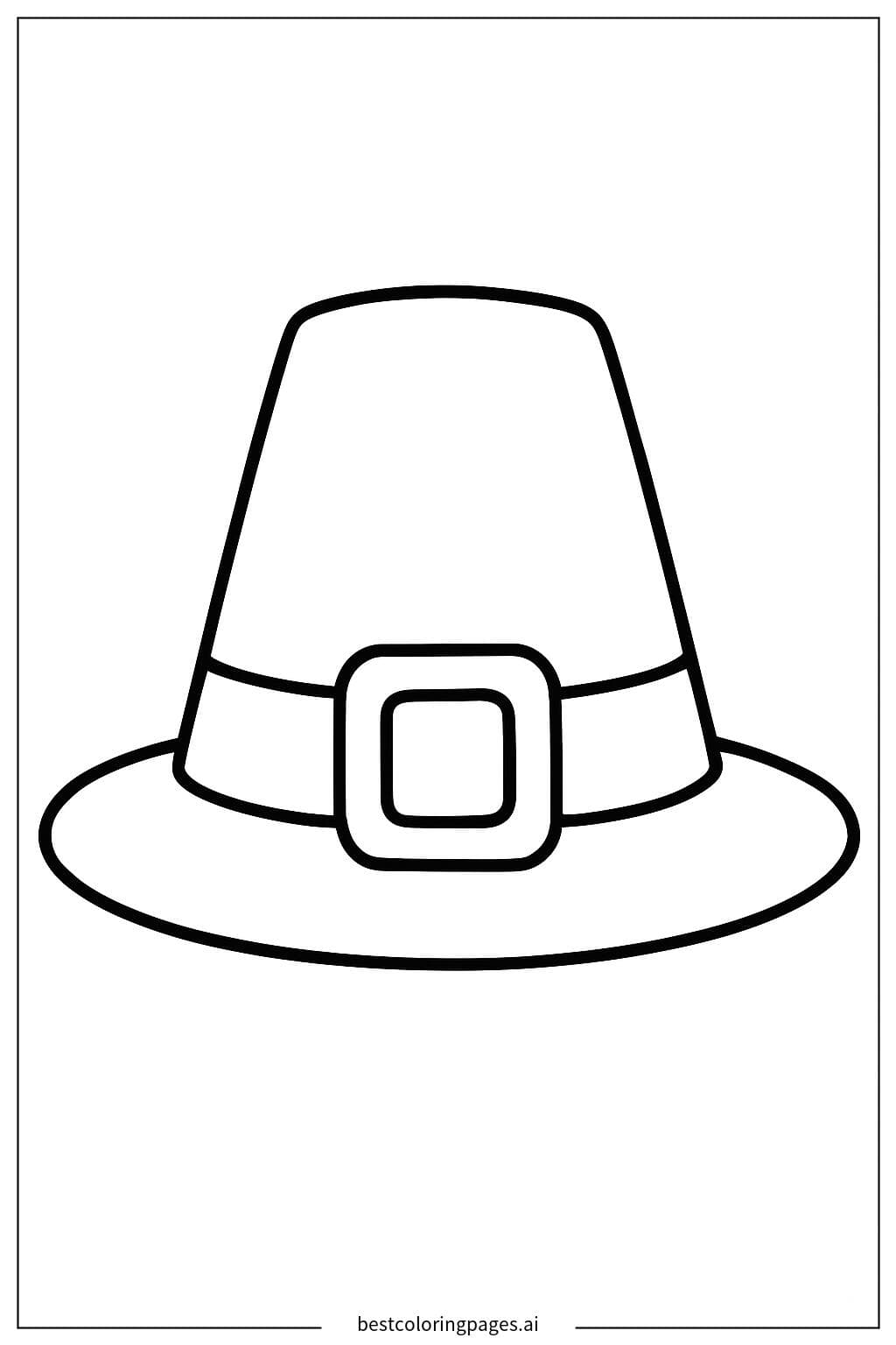 Pilgrim Hat with Buckle for Thanksgiving