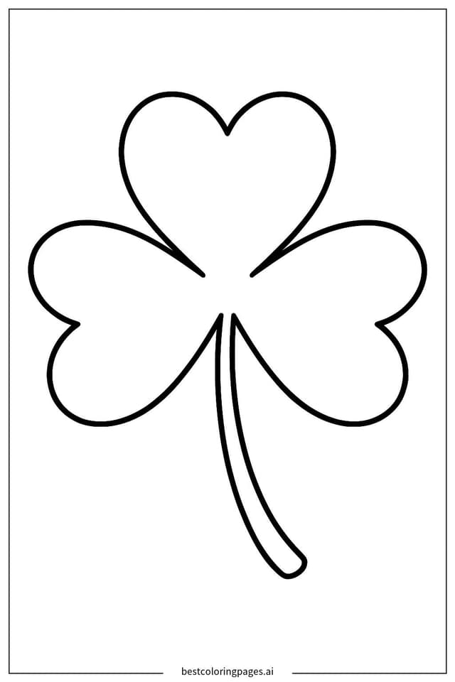 Dibujos de Hoja de trébol para Colorear