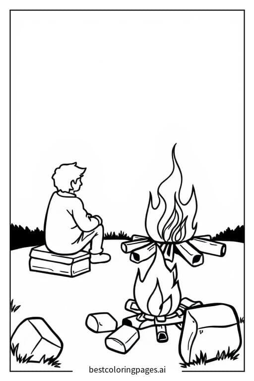 Relaxing by the Campfire
