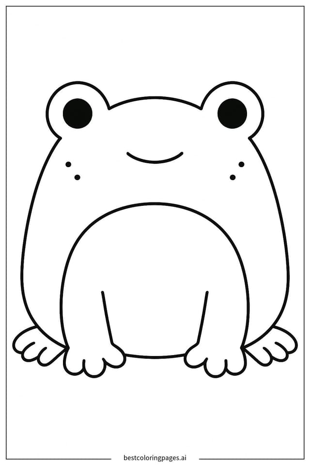 Sitting Frog Squishmallow Coloring Page