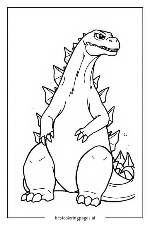 Godzilla Sitting Calmly